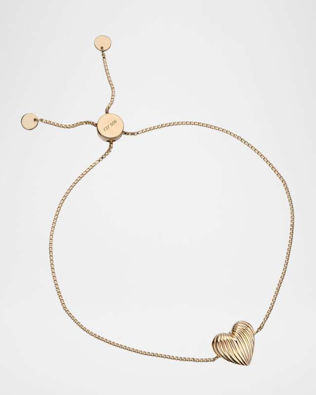 Chara Fluted Heart Bracelet